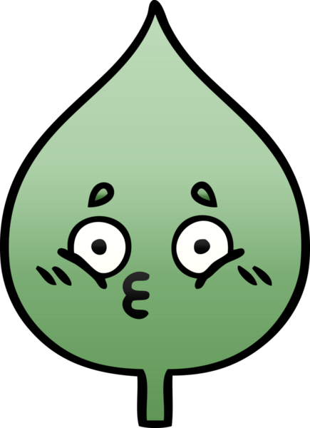 Bir insan tarafından çizilmiş dışavurumsal yaprağın gölgelenmiş çizimi