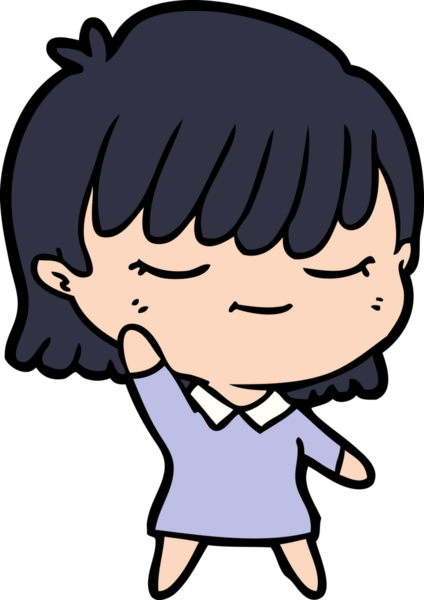 Bir insan tarafından çizilmiş karikatür kadın.