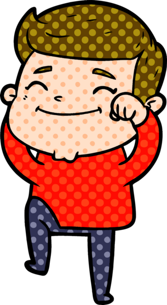 Bir insan tarafından çizilmiş mutlu çizgi film adamı.