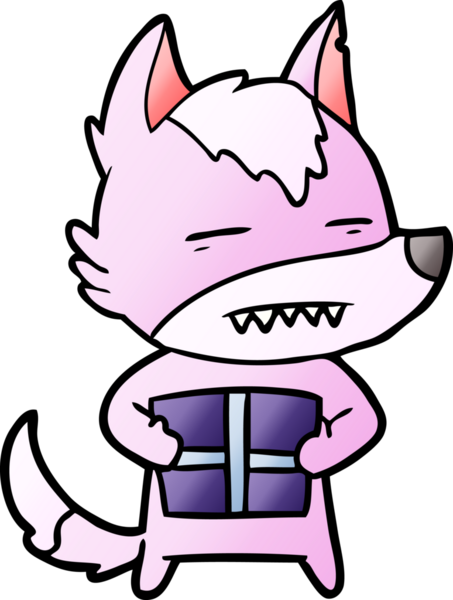 Bir insan tarafından çizilmiş bir yeteneği olan çizgi film kurdu.