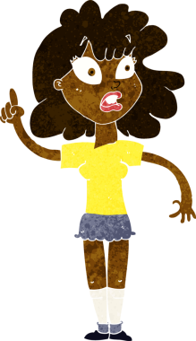 Bir insan tarafından çizilen çizgi filmdeki kadın.