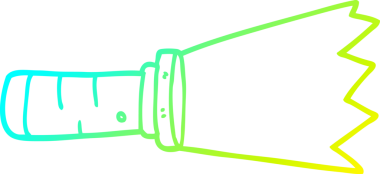 Bir insan tarafından çizilmiş bir çizgi film meşalesinin soğuk gradyan çizimi