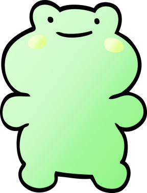 Bir insan tarafından çizilmiş karalama kurbağası.