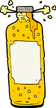 bir insan tarafından çizilmiş gazoz karikatürü