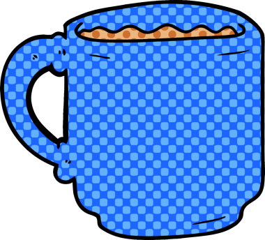 bir insan tarafından çizilmiş kahve fincanı.