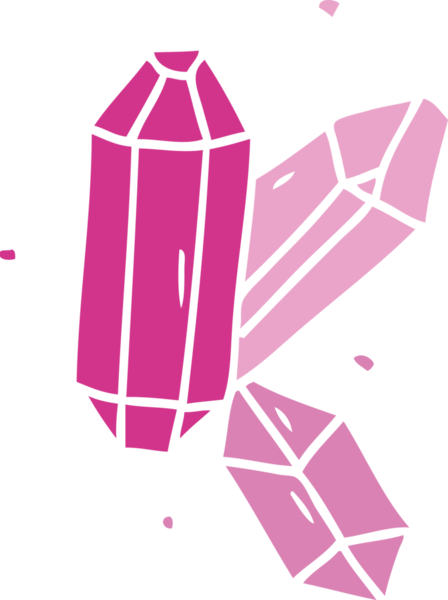 Bir insan tarafından çizilmiş kristal taşların karalamaları.