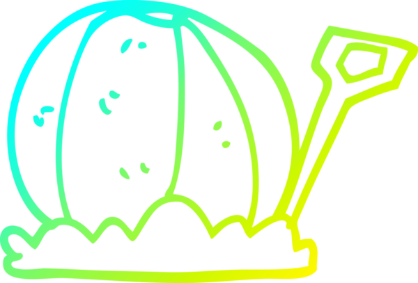 Bir insan tarafından çizilmiş karikatür sahili ve kürek çizimi.