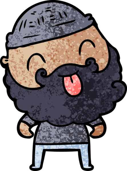 Bir insan tarafından çizilmiş sakallı bir adam.