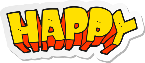 Bir insan tarafından çizilmiş mutlu bir çizgi film sözcüğünün çıkartması.