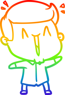 Bir insan tarafından çizilmiş mutlu bir adamın çizgi çizimi.