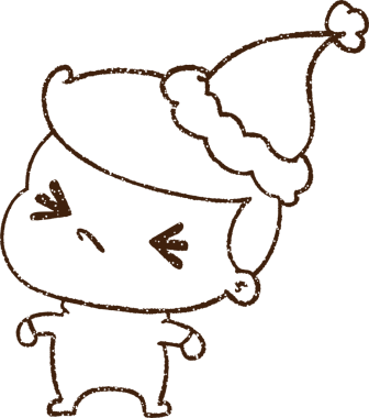 Bir insan tarafından çizilmiş Noel Adamı Kömürü