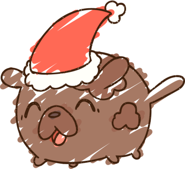 Bir insan tarafından çizilen Noel Köpeği Tebeşiri