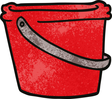 Bir insan tarafından çizilmiş karalama kovası.