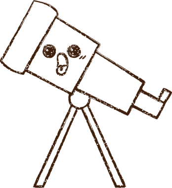 Bir insan tarafından çizilen Teleskop Kömür Çizimi