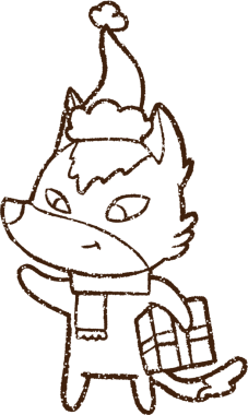 Noel Tilkisi Kömürü Bir insan tarafından çizilmiş