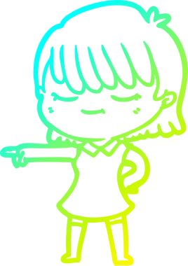 Bir insan tarafından çizilmiş bir karikatür kadın çizimi.