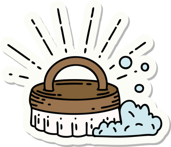 Bir insan tarafından çizilmiş dövme fırçasının çıkartması.