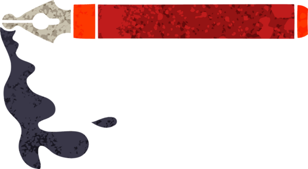 Bir insan tarafından çizilmiş retro illüstrasyon tarzı garip çizgi film mürekkebi.