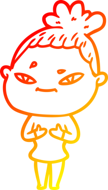 Bir insan tarafından çizilmiş bir karikatür kadın çizimi