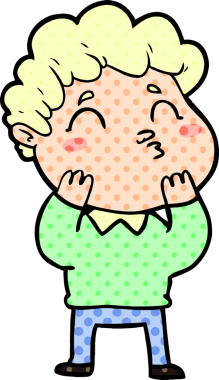 Çizgi film adamı somurtuyor Bir insan tarafından çizilmiş