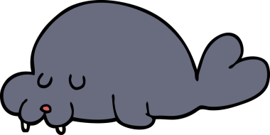 bir insan tarafından çizilmiş bir deniz aygırı.