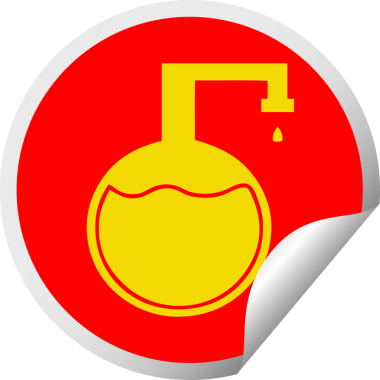 Bir insan tarafından çizilmiş bilimsel bir deneyin dairesel kabuk soyma etiketi.