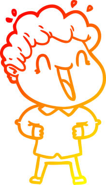 Bir insan tarafından çizilmiş mutlu bir adamın çizgi çizimi.