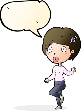 Bir insan tarafından çizilmiş konuşma balonlu bir karikatür.