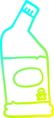 Bir insan tarafından çizilmiş bir çamaşır suyu temizleyicisinin soğuk çizgi çizimi.