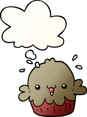 Düşünce baloncuklu tatlı çizgi film turtası bir insan tarafından çizilmiş.