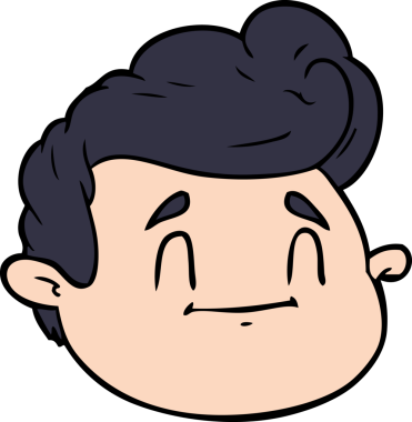 Bir insan tarafından çizilmiş erkek yüzü.