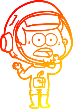 Bir insan tarafından çizilmiş bir çizgi film çizimi, astronotu şaşırttı.