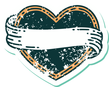 Bir insan tarafından çizilmiş kalp ve bayrağın sembolik depresif dövme şekli