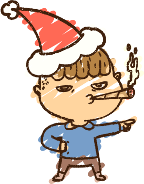 Bir insan tarafından çizilen Noel Adam Tebeşiri