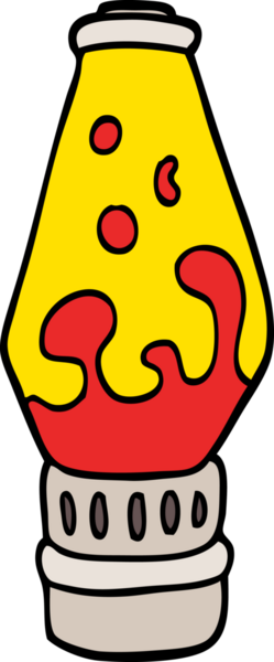 Bir insan tarafından çizilmiş karalama tarzı lav lambası.