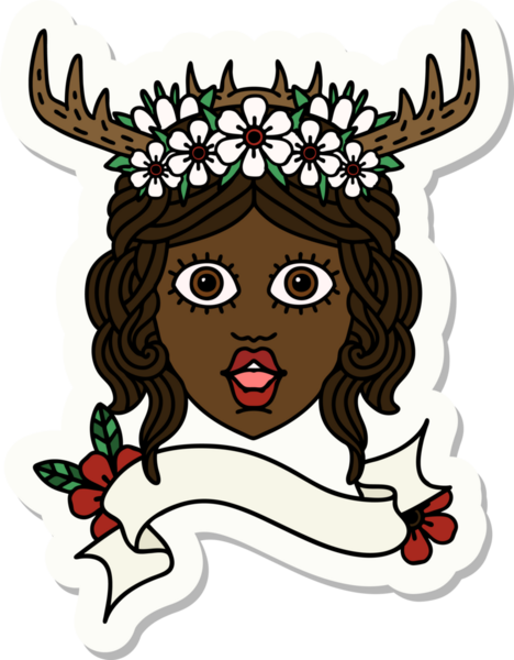 Bir insan tarafından çizilmiş insan bir Druid çıkartması.