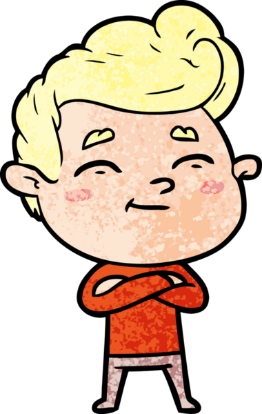 Bir insan tarafından çizilmiş mutlu çizgi film adamı.