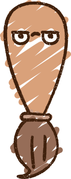 Bir insan tarafından çizilmiş Boya Fırçası Tebeşiri