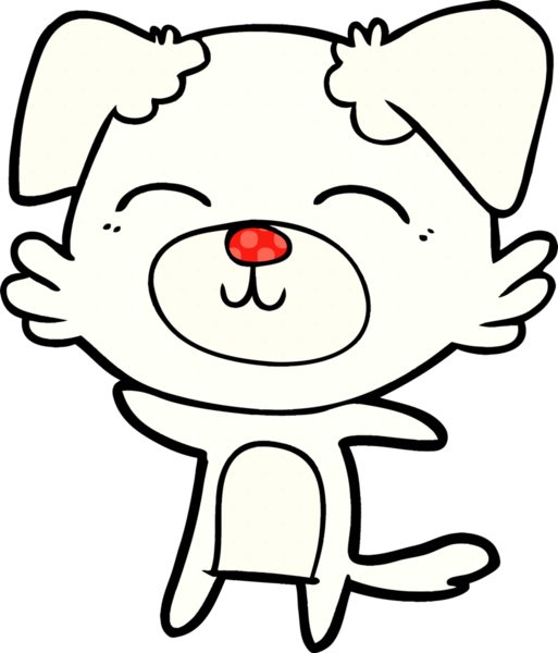 Bir insan tarafından çizilmiş çizgi film köpeği.