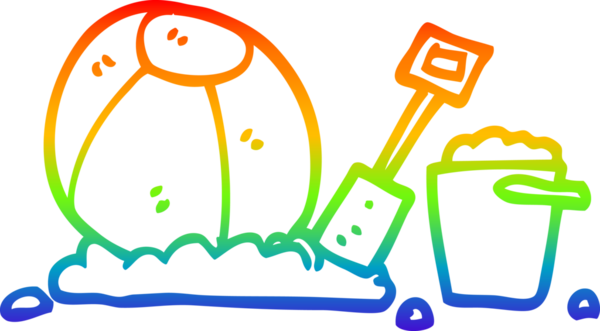 Bir insan tarafından çizilmiş bir plaj nesnesinin çizimi.