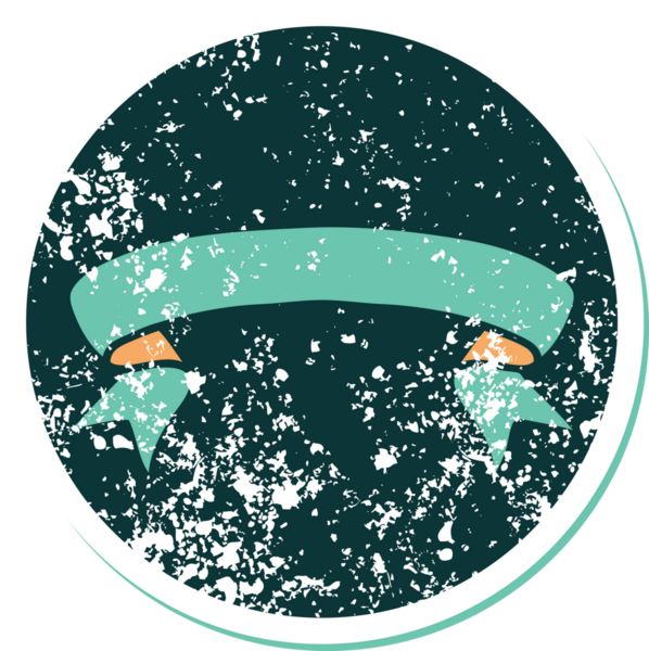 Bir insan tarafından çizilmiş bir pankartın sembolik dövmeli resmi