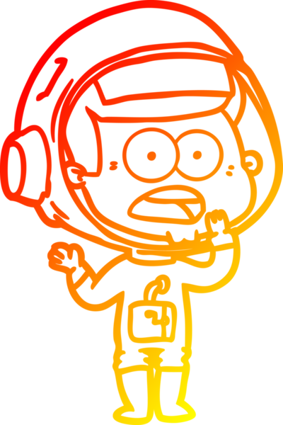 Bir insan tarafından çizilmiş bir çizgi film çizimi, astronotu şaşırttı.