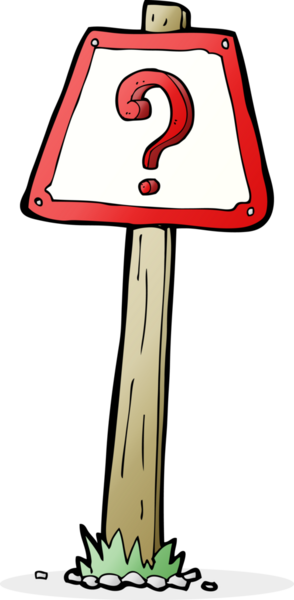 Bir insan tarafından çizilmiş soru işareti.