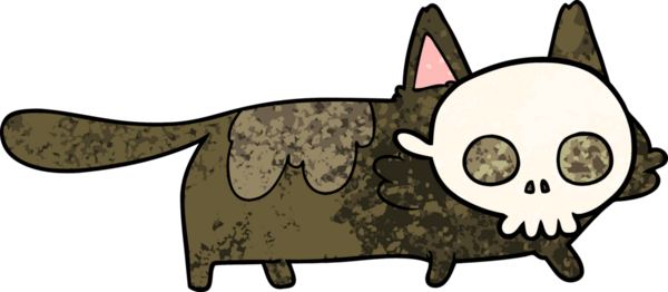 Bir insan tarafından çizilmiş kızgın kedi çizgi filmi.