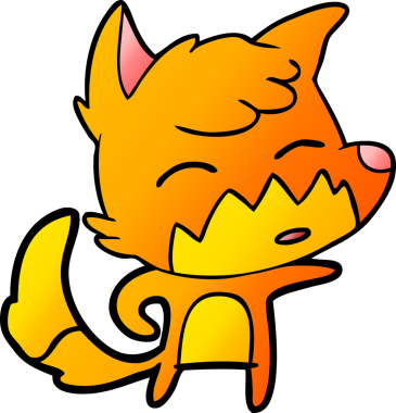 bir insan tarafından çizilmiş tilki çizgi filmi