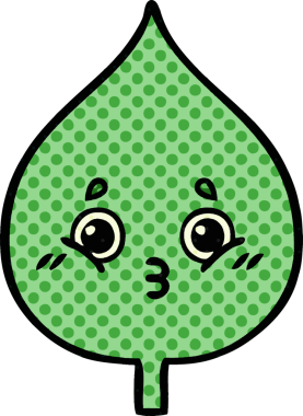 bir insan tarafından çizilmiş dışavurumsal yaprağın çizgi roman tarzı