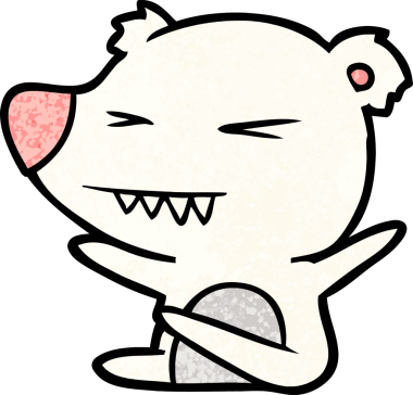 Bir insan tarafından çizilmiş kutup ayısı karikatürü