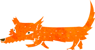 bir insan tarafından çizilmiş küçük tilki