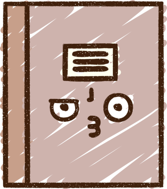 Bir insan tarafından çizilmiş Kitap Tebeşiri