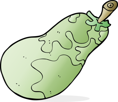 Bir insan tarafından çizilmiş bir armut.